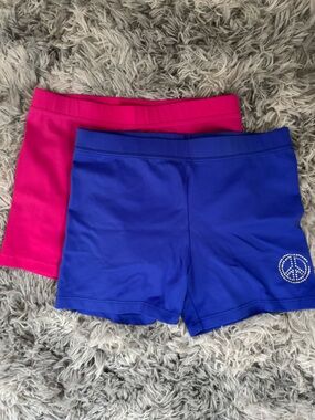 Kids' Gymnastics Shorts -  bundle Royal Blue & Hot Pink